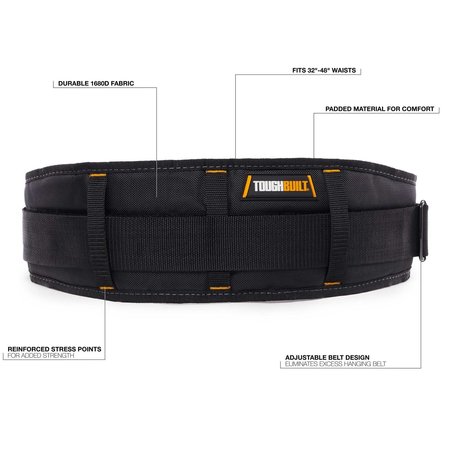 TOUGHBUILT Belt, Non-ClipTech Belts/Suspenders, Polyester TB-43A